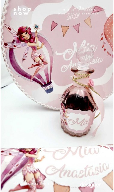 Trusou de botez cu Mia si baloane de aer cald mov Purple Hot Air Balloons 6